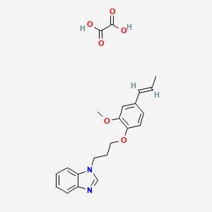 1-[3-[2-methoxy-4-[(E)-prop-1-enyl]phenoxy]propyl]benzimidazole;oxalic acid