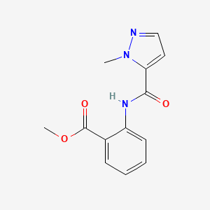 molecular formula C13H13N3O3 B5339899 methyl 2-{[(1-methyl-1H-pyrazol-5-yl)carbonyl]amino}benzoate 