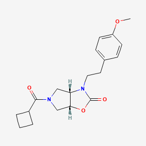 (3aS*,6aR*)-5-(cyclobutylcarbonyl)-3-[2-(4-methoxyphenyl)ethyl]hexahydro-2H-pyrrolo[3,4-d][1,3]oxazol-2-one