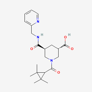 (3S,5S)-5-(pyridin-2-ylmethylcarbamoyl)-1-(2,2,3,3-tetramethylcyclopropanecarbonyl)piperidine-3-carboxylic acid