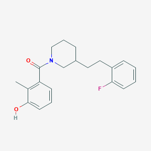 3-({3-[2-(2-fluorophenyl)ethyl]-1-piperidinyl}carbonyl)-2-methylphenol