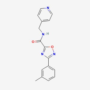 3-(3-methylphenyl)-N-(4-pyridinylmethyl)-1,2,4-oxadiazole-5-carboxamide