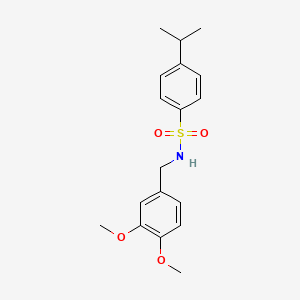 molecular formula C18H23NO4S B5339978 N-(3,4-dimethoxybenzyl)-4-isopropylbenzenesulfonamide 