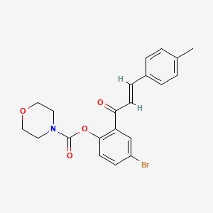 4-bromo-2-[3-(4-methylphenyl)acryloyl]phenyl 4-morpholinecarboxylate