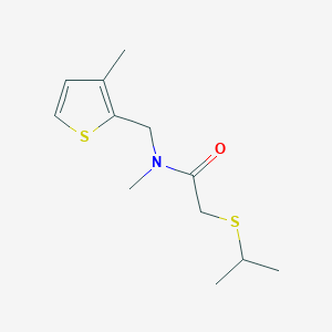 2-(isopropylthio)-N-methyl-N-[(3-methyl-2-thienyl)methyl]acetamide