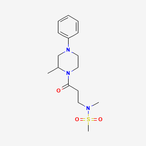 N-methyl-N-[3-(2-methyl-4-phenylpiperazin-1-yl)-3-oxopropyl]methanesulfonamide