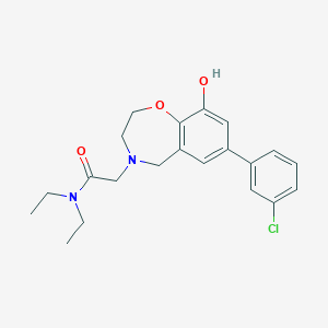 2-[7-(3-chlorophenyl)-9-hydroxy-2,3-dihydro-1,4-benzoxazepin-4(5H)-yl]-N,N-diethylacetamide