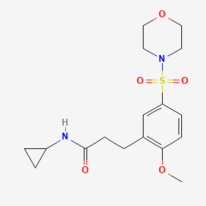 N-cyclopropyl-3-[2-methoxy-5-(4-morpholinylsulfonyl)phenyl]propanamide