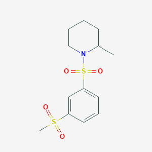 2-Methyl-1-(3-methylsulfonylphenyl)sulfonylpiperidine