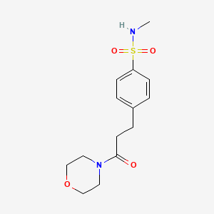 molecular formula C14H20N2O4S B5340174 N-methyl-4-[3-(4-morpholinyl)-3-oxopropyl]benzenesulfonamide 