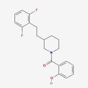 2-({3-[2-(2,6-difluorophenyl)ethyl]-1-piperidinyl}carbonyl)phenol