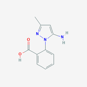 molecular formula C11H11N3O2 B053402 2-(5-氨基-3-甲基-1H-吡唑-1-基)苯甲酸 CAS No. 298684-24-9