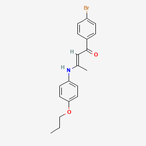 (2E)-1-(4-bromophenyl)-3-[(4-propoxyphenyl)amino]but-2-en-1-one