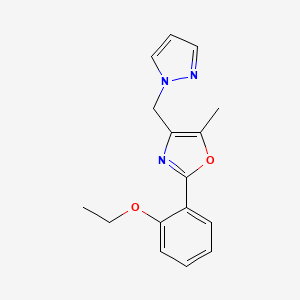 2-(2-ethoxyphenyl)-5-methyl-4-(1H-pyrazol-1-ylmethyl)-1,3-oxazole