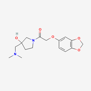 1-[(1,3-benzodioxol-5-yloxy)acetyl]-3-[(dimethylamino)methyl]-3-pyrrolidinol