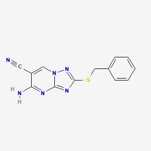 5-amino-2-(benzylthio)[1,2,4]triazolo[1,5-a]pyrimidine-6-carbonitrile