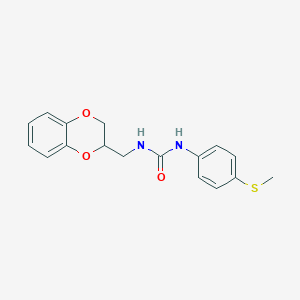 N-(2,3-dihydro-1,4-benzodioxin-2-ylmethyl)-N'-[4-(methylthio)phenyl]urea