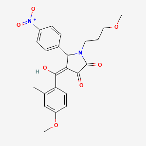 3-hydroxy-4-(4-methoxy-2-methylbenzoyl)-1-(3-methoxypropyl)-5-(4-nitrophenyl)-1,5-dihydro-2H-pyrrol-2-one