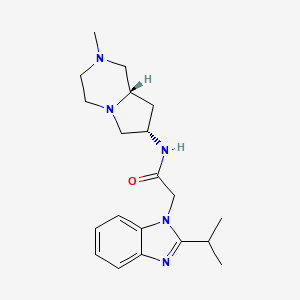 2-(2-isopropyl-1H-benzimidazol-1-yl)-N-[(7S,8aS)-2-methyloctahydropyrrolo[1,2-a]pyrazin-7-yl]acetamide