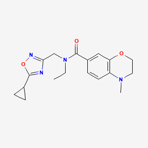 N-[(5-cyclopropyl-1,2,4-oxadiazol-3-yl)methyl]-N-ethyl-4-methyl-3,4-dihydro-2H-1,4-benzoxazine-7-carboxamide