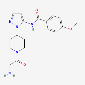 N-[1-(1-glycyl-4-piperidinyl)-1H-pyrazol-5-yl]-4-methoxybenzamide hydrochloride