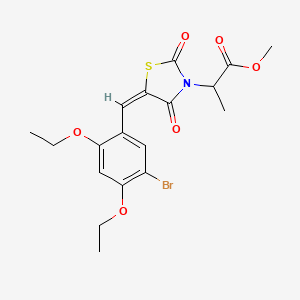 methyl 2-[(5E)-5-(5-bromo-2,4-diethoxybenzylidene)-2,4-dioxo-1,3-thiazolidin-3-yl]propanoate