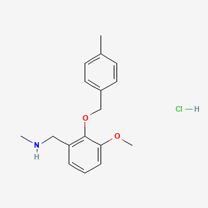 1-[3-methoxy-2-[(4-methylphenyl)methoxy]phenyl]-N-methylmethanamine;hydrochloride