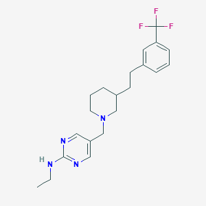 N-ethyl-5-[(3-{2-[3-(trifluoromethyl)phenyl]ethyl}-1-piperidinyl)methyl]-2-pyrimidinamine