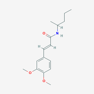 (2E)-3-(3,4-dimethoxyphenyl)-N-(pentan-2-yl)prop-2-enamide