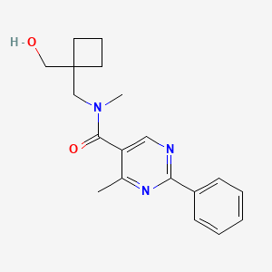 N-{[1-(hydroxymethyl)cyclobutyl]methyl}-N,4-dimethyl-2-phenylpyrimidine-5-carboxamide