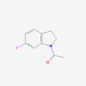 molecular formula C10H10INO B053410 1-乙酰-6-碘吲哚 CAS No. 115666-43-8