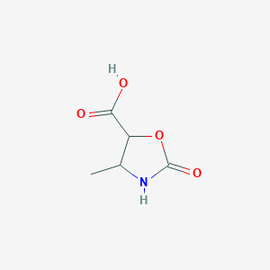molecular formula C5H7NO4 B053411 4-Methyl-2-oxooxazolidine-5-carboxylic acid CAS No. 118125-39-6