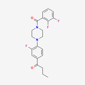 molecular formula C21H21F3N2O2 B5341223 1-{4-[4-(2,3-DIFLUOROBENZOYL)PIPERAZIN-1-YL]-3-FLUOROPHENYL}BUTAN-1-ONE 