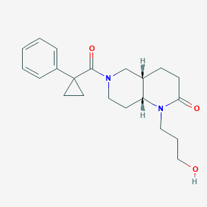 (4aS*,8aR*)-1-(3-hydroxypropyl)-6-[(1-phenylcyclopropyl)carbonyl]octahydro-1,6-naphthyridin-2(1H)-one