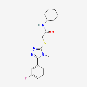 N-cyclohexyl-2-{[5-(3-fluorophenyl)-4-methyl-4H-1,2,4-triazol-3-yl]sulfanyl}acetamide