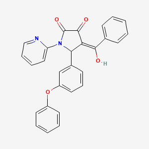 4-benzoyl-3-hydroxy-5-(3-phenoxyphenyl)-1-(pyridin-2-yl)-2,5-dihydro-1H-pyrrol-2-one