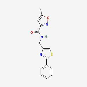 5-methyl-N-[(2-phenyl-1,3-thiazol-4-yl)methyl]-1,2-oxazole-3-carboxamide