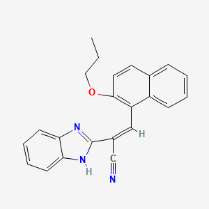 (2Z)-2-(1H-benzimidazol-2-yl)-3-(2-propoxynaphthalen-1-yl)prop-2-enenitrile