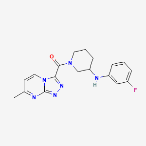 N-(3-fluorophenyl)-1-[(7-methyl[1,2,4]triazolo[4,3-a]pyrimidin-3-yl)carbonyl]-3-piperidinamine