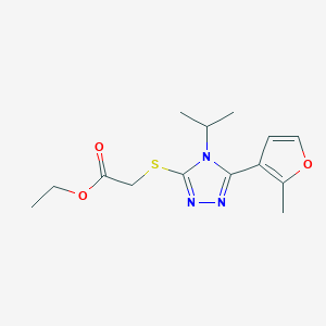 ETHYL 2-{[4-ISOPROPYL-5-(2-METHYL-3-FURYL)-4H-1,2,4-TRIAZOL-3-YL]SULFANYL}ACETATE