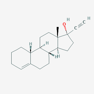 molecular formula C20H28O B534155 (8R,9S,10R,13S,14S,17S)-17-ethynyl-13-methyl-2,3,6,7,8,9,10,11,12,14,15,16-dodecahydro-1H-cyclopenta[a]phenanthren-17-ol CAS No. 58311-09-4