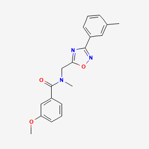 molecular formula C19H19N3O3 B5341550 3-methoxy-N-methyl-N-[[3-(3-methylphenyl)-1,2,4-oxadiazol-5-yl]methyl]benzamide 