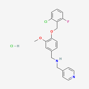 molecular formula C21H21Cl2FN2O2 B5341559 N-[[4-[(2-chloro-6-fluorophenyl)methoxy]-3-methoxyphenyl]methyl]-1-pyridin-4-ylmethanamine;hydrochloride 