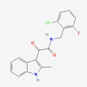 molecular formula C18H14ClFN2O2 B5341732 N-(2-chloro-6-fluorobenzyl)-2-(2-methyl-1H-indol-3-yl)-2-oxoacetamide 