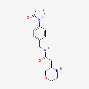 molecular formula C17H23N3O3 B5341759 2-(3-morpholinyl)-N-[4-(2-oxo-1-pyrrolidinyl)benzyl]acetamide hydrochloride 