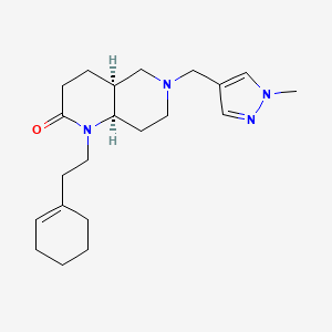 molecular formula C21H32N4O B5341770 (4aS*,8aR*)-1-(2-cyclohex-1-en-1-ylethyl)-6-[(1-methyl-1H-pyrazol-4-yl)methyl]octahydro-1,6-naphthyridin-2(1H)-one 