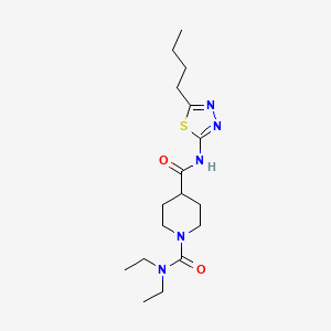 molecular formula C17H29N5O2S B5341851 N~4~-(5-butyl-1,3,4-thiadiazol-2-yl)-N~1~,N~1~-diethylpiperidine-1,4-dicarboxamide 