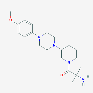 molecular formula C20H32N4O2 B5341920 (2-{3-[4-(4-methoxyphenyl)-1-piperazinyl]-1-piperidinyl}-1,1-dimethyl-2-oxoethyl)amine dihydrochloride 