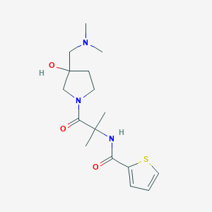 N-(2-{3-[(dimethylamino)methyl]-3-hydroxy-1-pyrrolidinyl}-1,1-dimethyl-2-oxoethyl)-2-thiophenecarboxamide