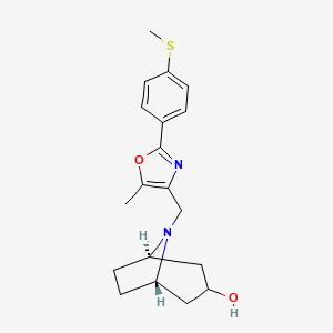 (3-endo)-8-({5-methyl-2-[4-(methylthio)phenyl]-1,3-oxazol-4-yl}methyl)-8-azabicyclo[3.2.1]octan-3-ol